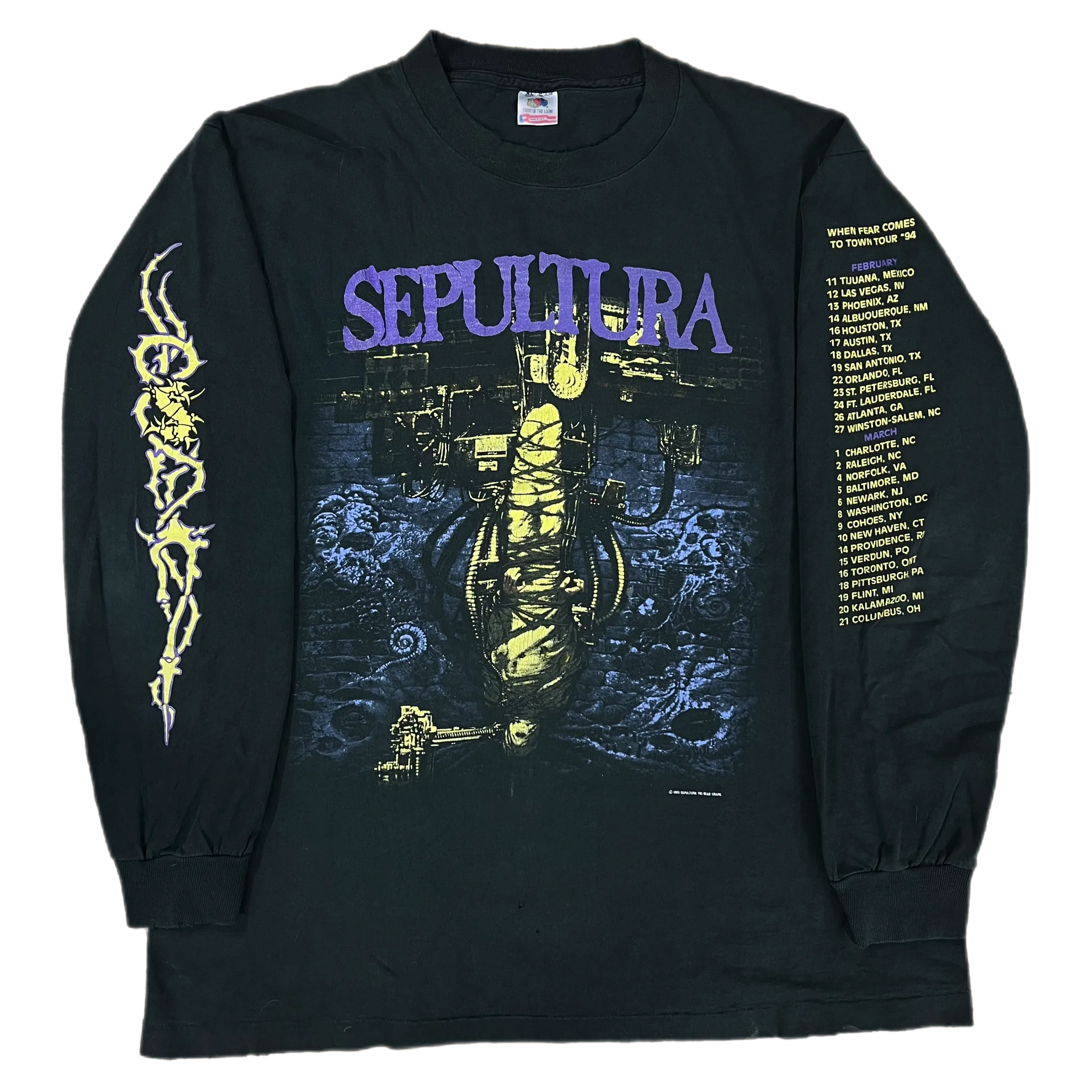 Vintage Sepultura "Chaos A.D." US Tour Long Sleeve Shirt