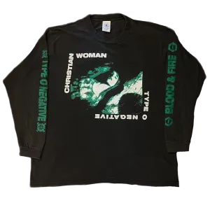 Vintage Type O Negative "Christian Woman" Rotated Text Long Sleeve Shirt