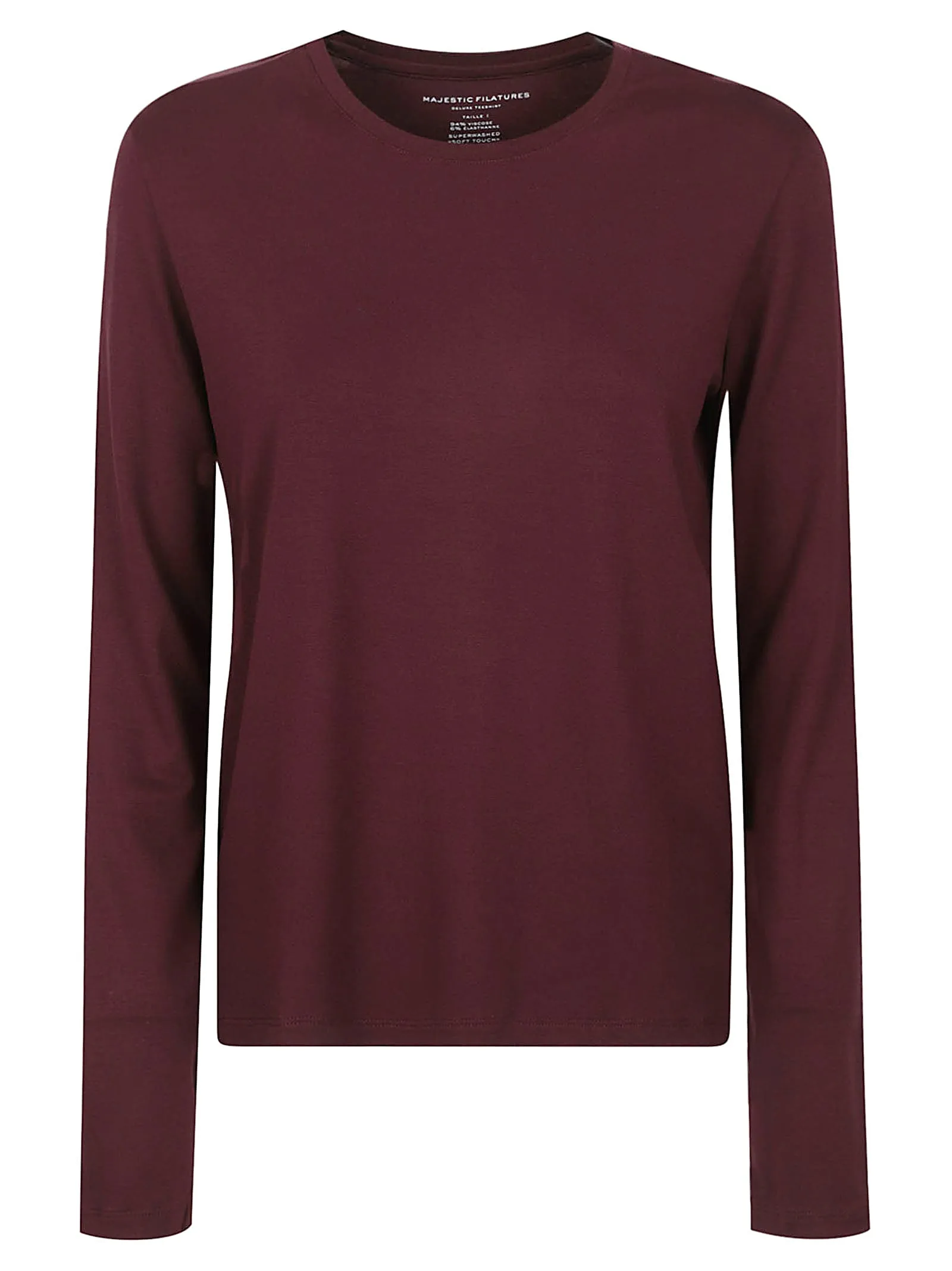 Viscose Long Sleeve Tee - Prune