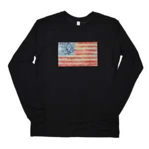 Walter Knabe Unisex Long Sleeve T Shirt Flag Black