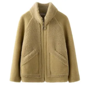Women's Autumn/Winter Casual Wool Short Coat With Pockets