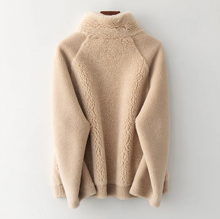 Women's Autumn/Winter Casual Wool Short Coat With Pockets