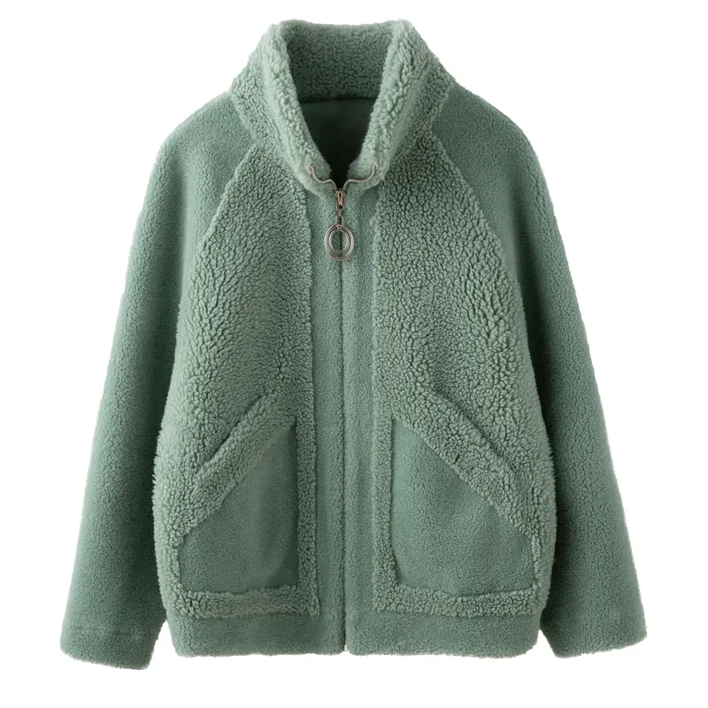 Women's Autumn/Winter Casual Wool Short Coat With Pockets