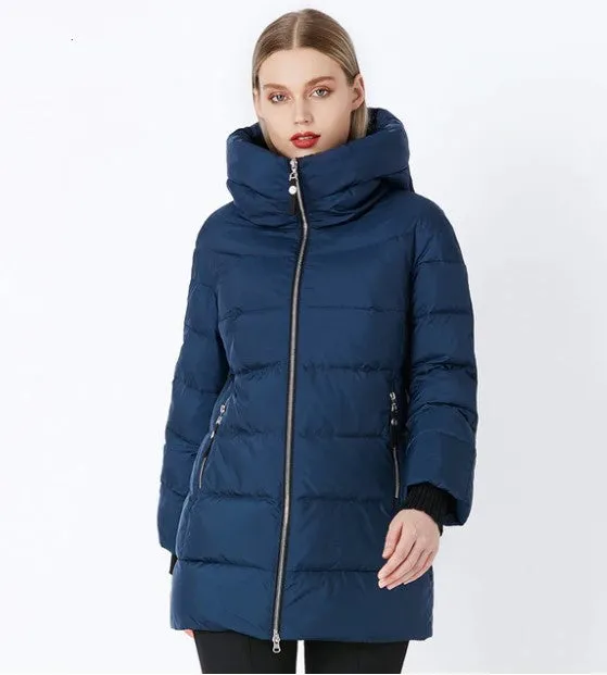 Women's Winter Stylish Warm Cotton Long Down Coat