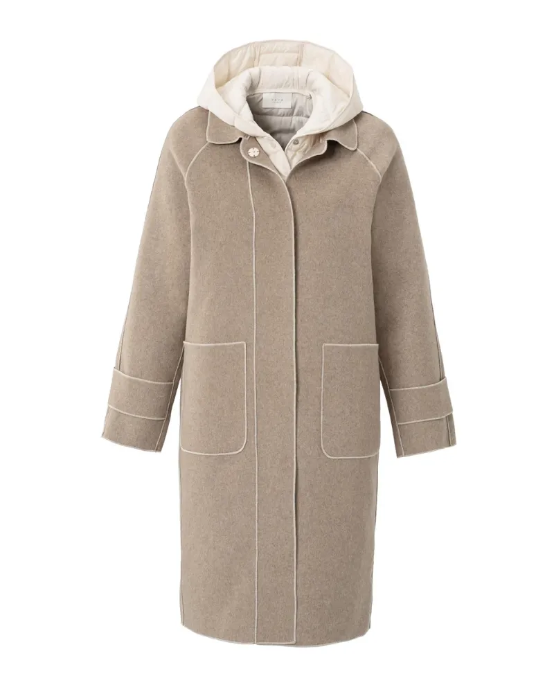 Yaya Feather Grey Long Jacket